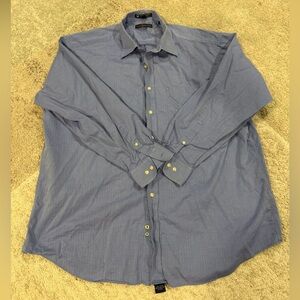 Tommy Hilfiger Men's Light Blue Button-Up Dress Shirt